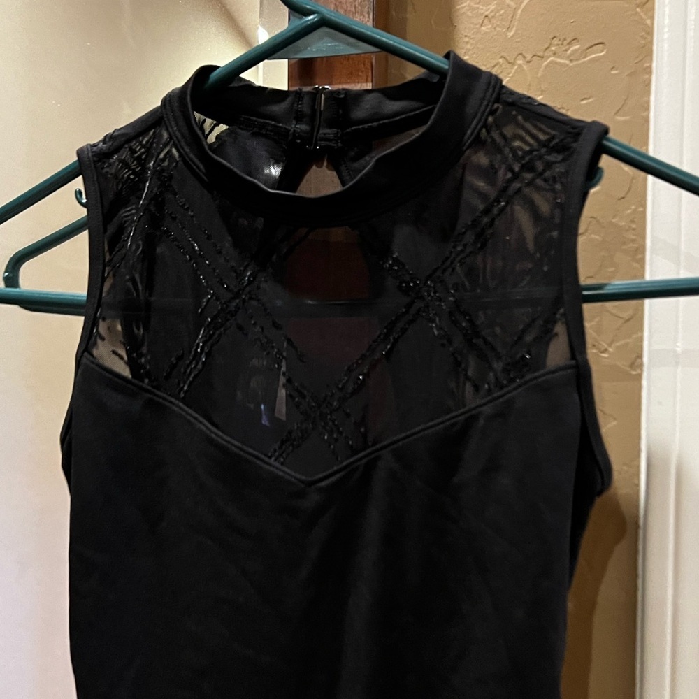 Adult Mirella Black Lace Leotard Bodysuit Small - Picture 2 of 7